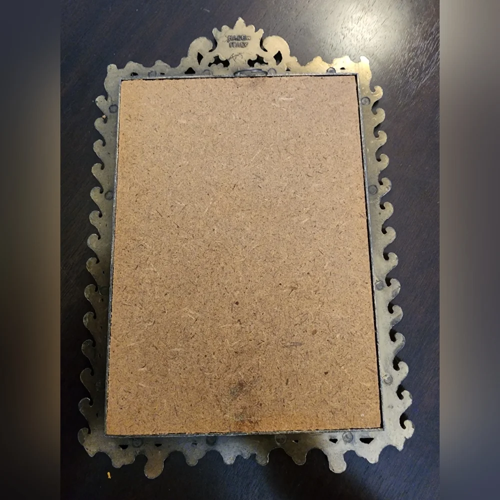 Ornate Vintage Italian Brass Mirror